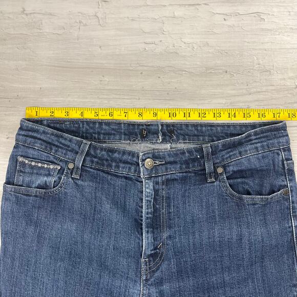 Levi's Blue High Rise Straight Skinny Leg Altered Denim Jeans 16M - Picture 10 of 12